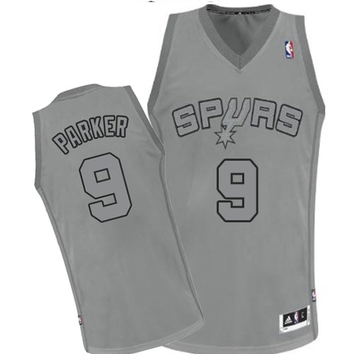Adidas Tony Parker San Antonio Spurs Authentic Big Color Fashion NBA Jersey - Grey