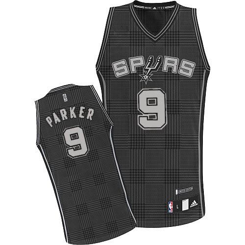 Adidas Tony Parker San Antonio Spurs Authentic Jersey - Rhythm Fashion NBA Jersey - Black
