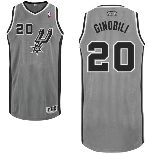 Adidas Manu Ginobili San Antonio Spurs Authentic Alternate NBA Jersey - Grey