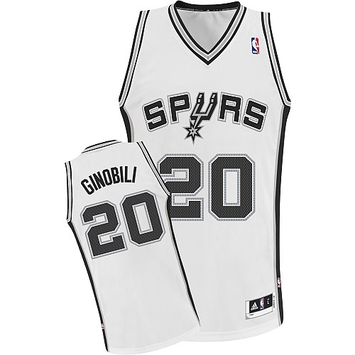 Adidas Manu Ginobili San Antonio Spurs Authentic Revolution 30 Home NBA Jersey - White