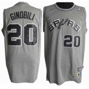 Adidas Manu Ginobili San Antonio Spurs Swingman Throwback NBA Jersey - Grey