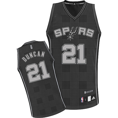 Adidas Tim Duncan San Antonio Spurs Authentic Jersey - Rhythm Fashion NBA Jersey - Black