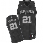 Adidas Tim Duncan San Antonio Spurs Swingman Jersey - Rhythm Fashion NBA Jersey - Black