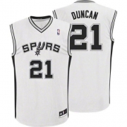 Adidas Tim Duncan San Antonio Spurs Authentic Revolution 30 Home NBA Jersey - White