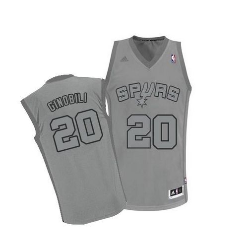 Adidas Manu Ginobili San Antonio Spurs Swingman Big Color Fashion NBA Jersey - Grey