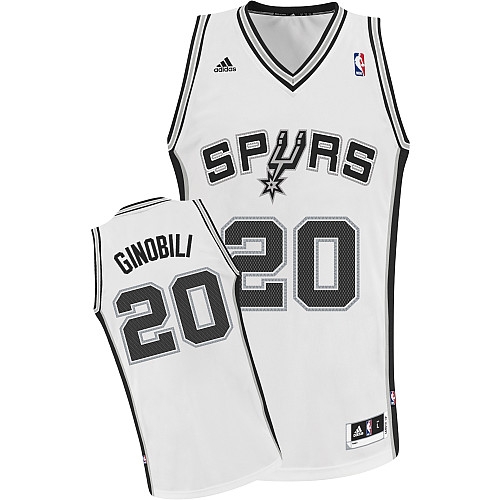 Adidas Manu Ginobili San Antonio Spurs Swingman Revolution 30 Home NBA Jersey - White