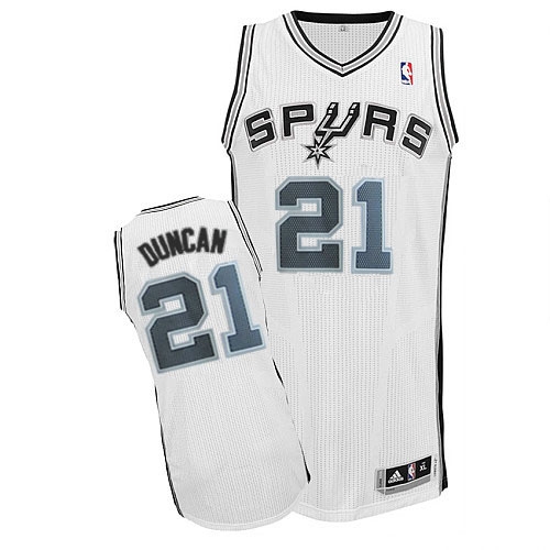 Adidas Tim Duncan San Antonio Spurs Authentic Jersey - Home New Revolution 30 NBA Jersey - White