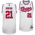 Adidas Tim Duncan San Antonio Spurs Swingman Jersey - Home ABA Hardwood Classic NBA Jersey - White