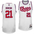 Adidas Tim Duncan San Antonio Spurs Authentic Jersey - Home ABA Hardwood Classic NBA Jersey - White