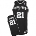 Adidas Tim Duncan San Antonio Spurs Authentic Revolution 30 Road NBA Jersey - Black