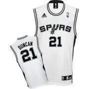 Adidas Tim Duncan San Antonio Spurs Home Swingman NBA Jersey - White