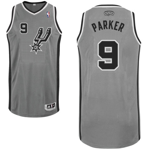 جالاكسي Tony Parker Authentic Alternate NBA Jersey - Grey Adidas Spurs Jersey جالاكسي